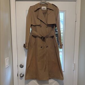 Zara Women's Classic Brown Trench Coat